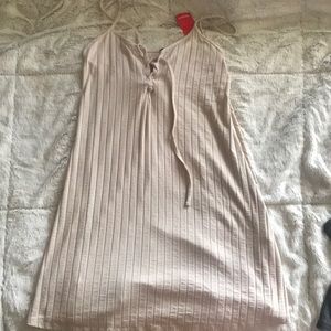 forever 21 lace up ribbed dress